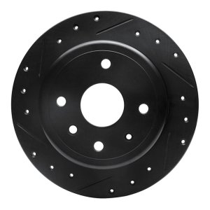 Chevrolet Epica Brake Rotor (1) - Rear Left - R1 Concepts - Drilled & Slotted - Black - `04-`10